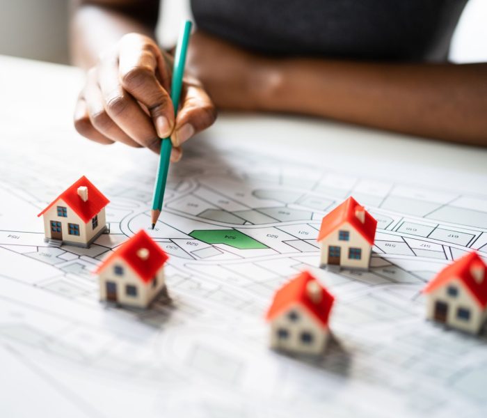 Działka i mapa katastralna. House Development