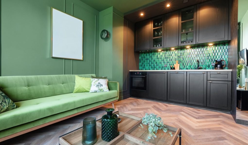 Projekt wnętrza małego eleganckiego mieszkania home staging